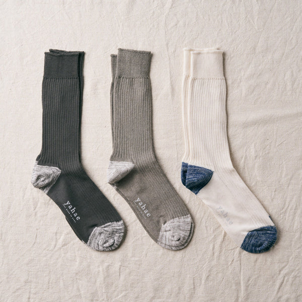 Organic Cotton 100% Ribbed Socks｜7-5007