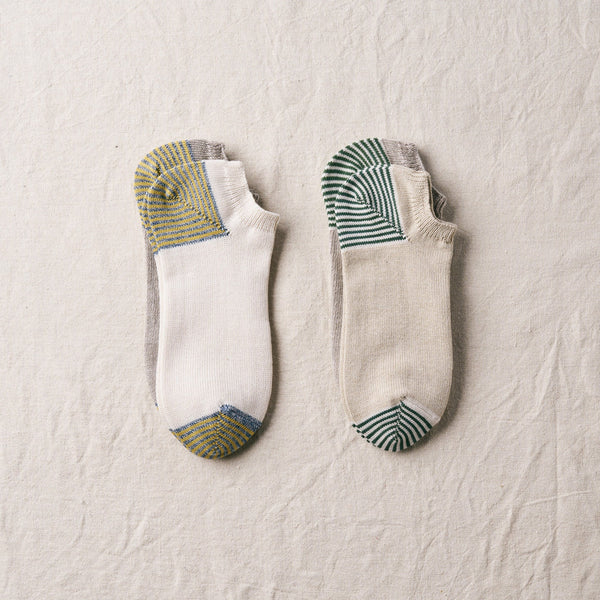 Organic Cotton Linen Sneaker Socks｜7-5013