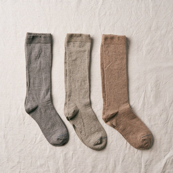 Organic Cotton Blended Yak Knee Socks | 7-5017