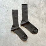 8-0011｜100% cotton gallnut ribbed socks