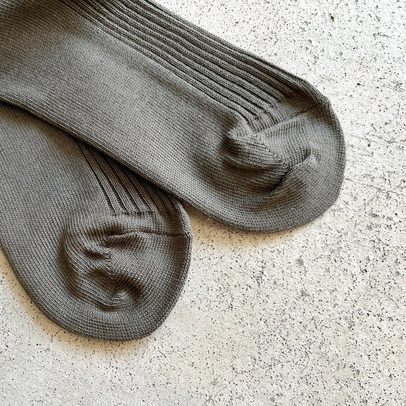 8-0011｜100% cotton gallnut ribbed socks