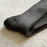 8-0011｜100% cotton gallnut ribbed socks