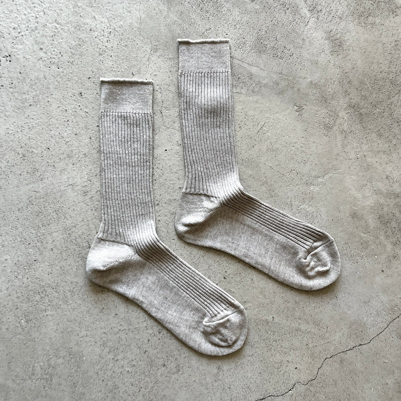 8-0010 | 100% cotton ribbed socks