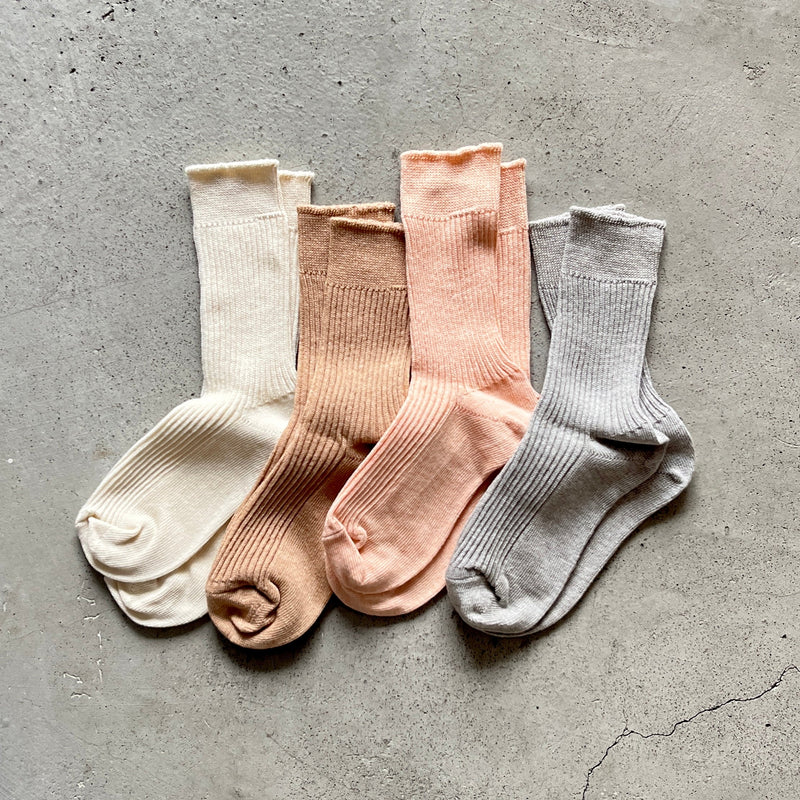 8-0500 | 100% cotton kids ribbed socks