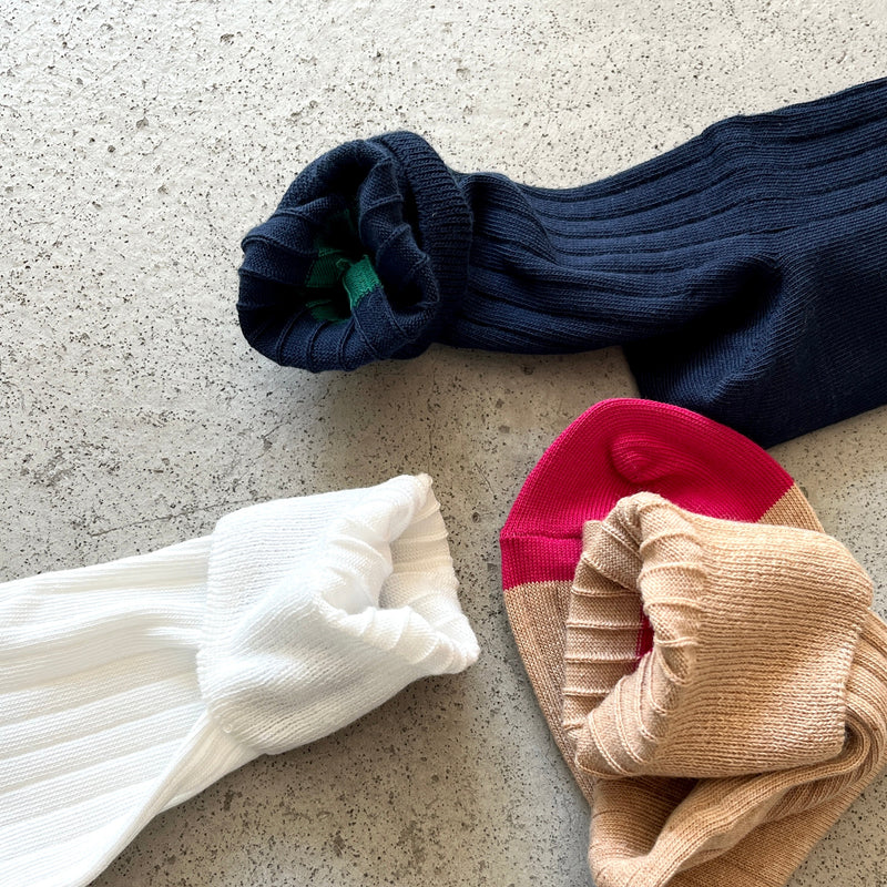 5-5001｜Cotton Line Rib Socks