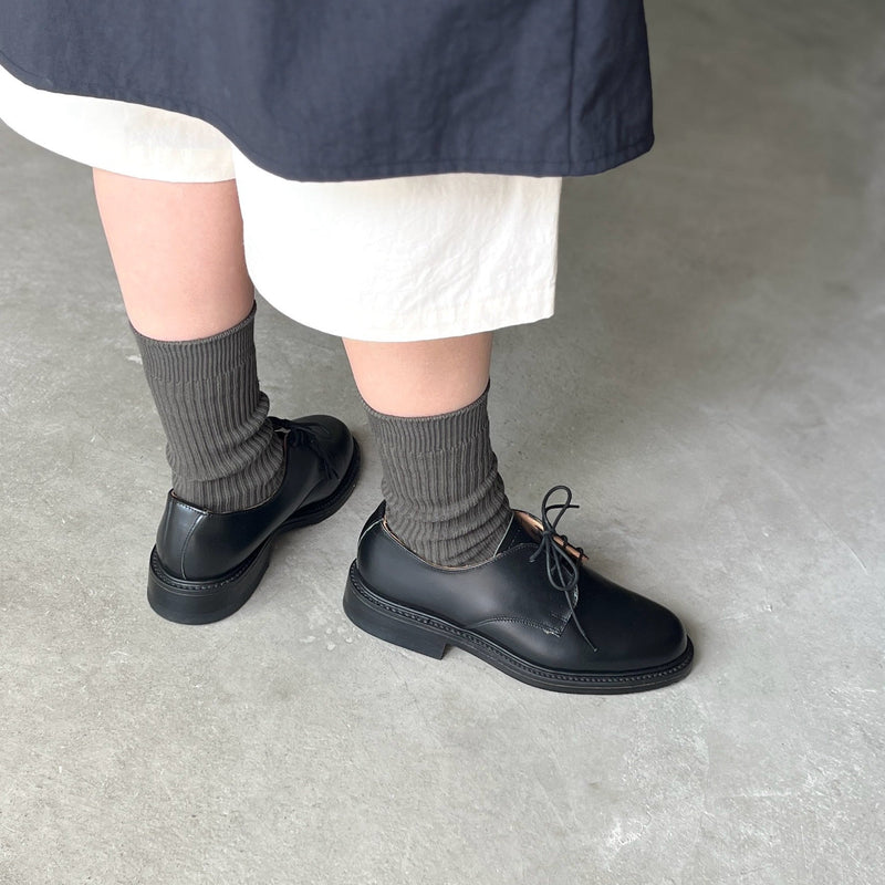 8-0011｜100% cotton gallnut ribbed socks