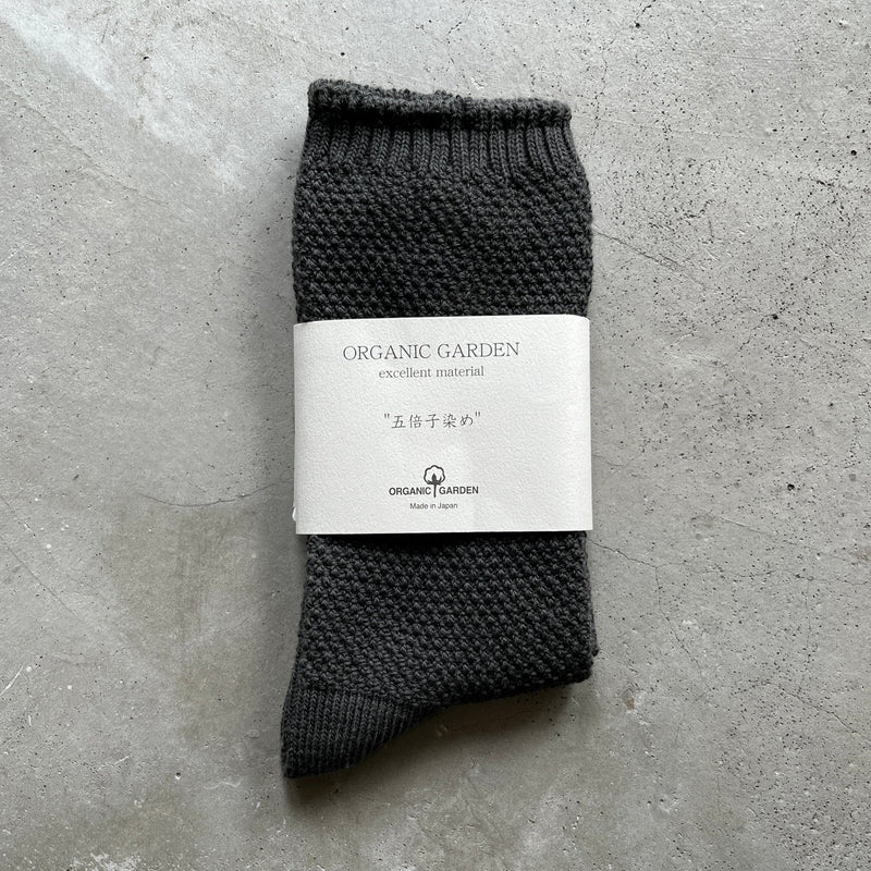 8-0037｜Gallnut pique knit socks