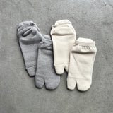 8-0452 | Tabi-style pile socks ankle length