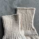 8-0031 | Slub rib socks, ankle length