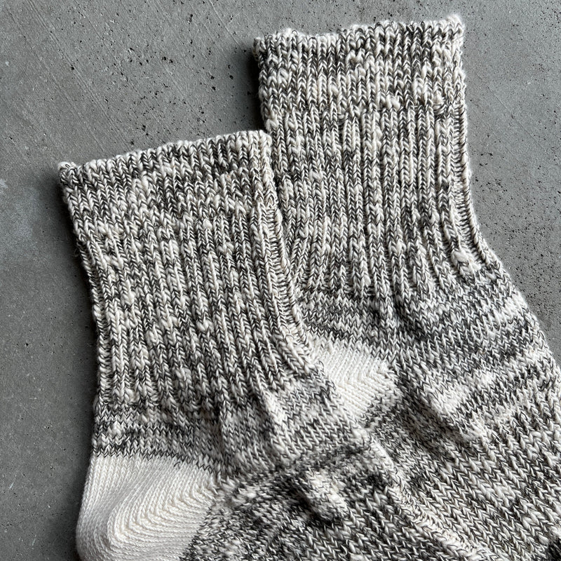 8-0031 | Slub rib socks, ankle length