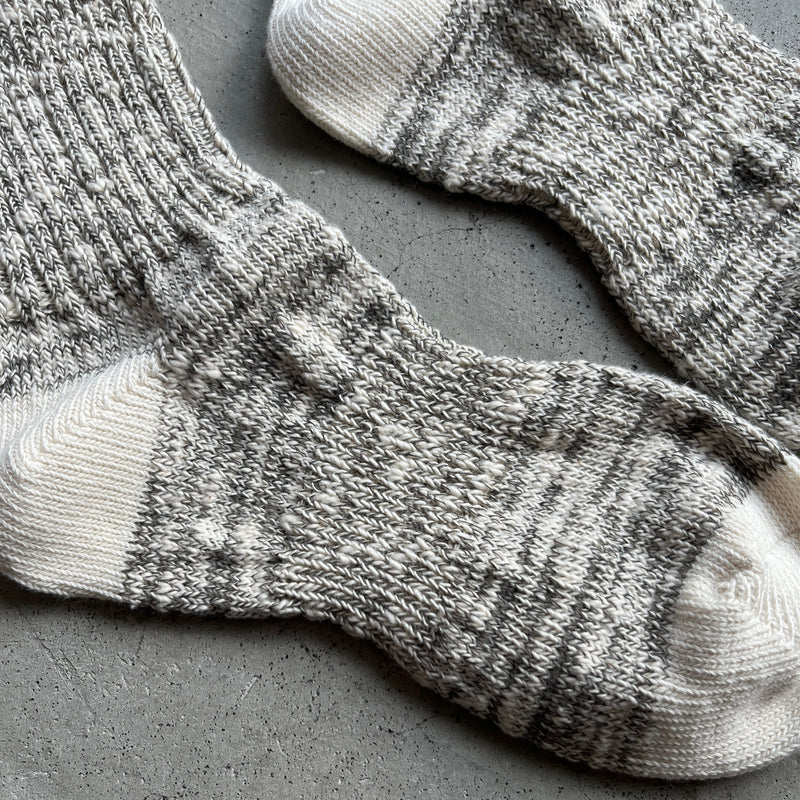 8-0031 | Slub rib socks, ankle length