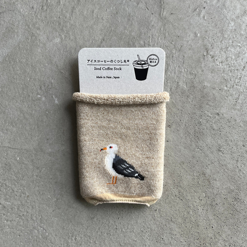 6-1002 | Iced Coffee Socks Black-tailed Gull Ver.