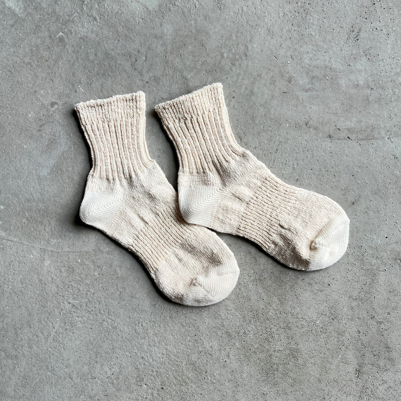 8-0031 | Slub rib socks, ankle length