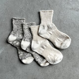 8-0031 | Slub rib socks, ankle length