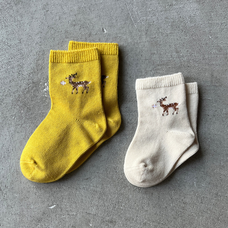 5-1600 | Baby deer and deer cracker socks