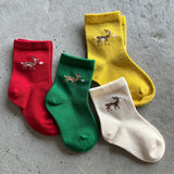 5-1600 | Baby deer and deer cracker socks