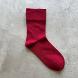 4-1000｜Organic Cotton Rubber Free Plain Socks