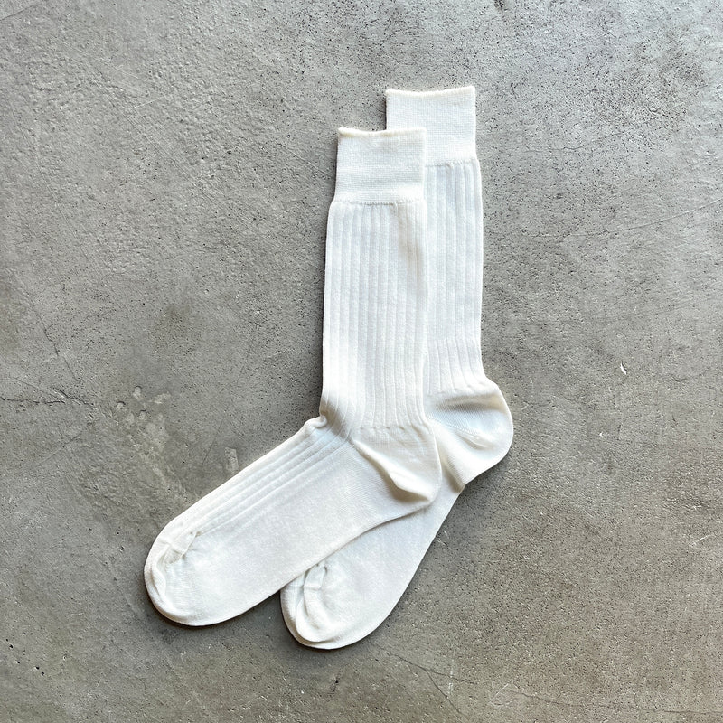 4-1002｜Organic Cotton Ribbed Socks