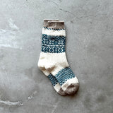 4-4011｜Wool Organic Cotton Snow Pattern Socks