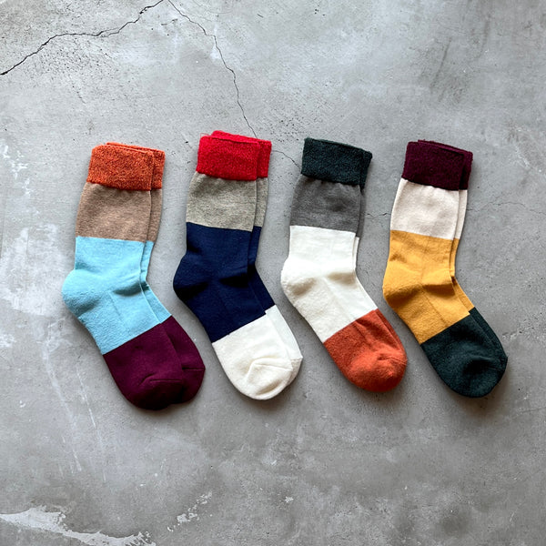 4-4010｜Wool Organic Cotton Yak Pile Socks