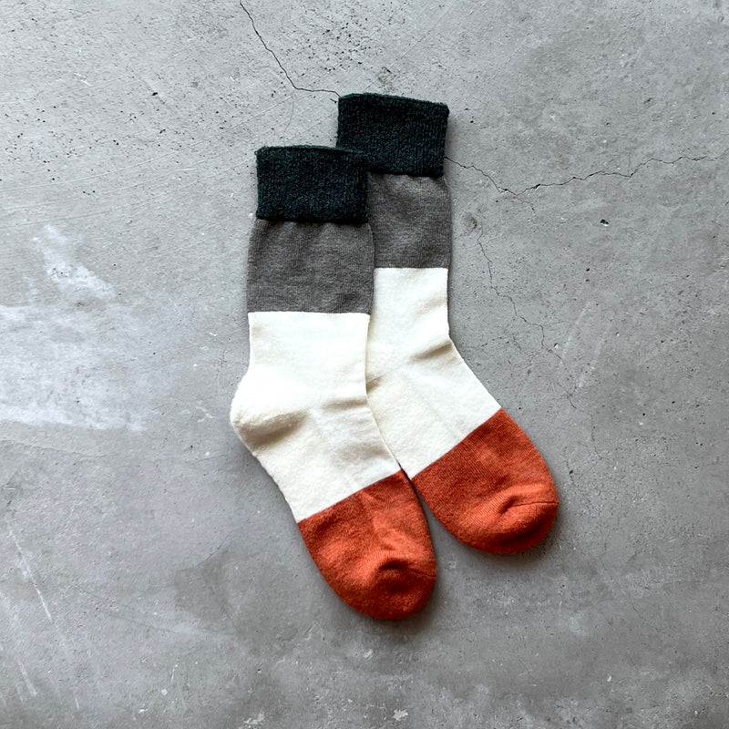 4-4010｜Wool Organic Cotton Yak Pile Socks