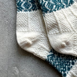 4-4011｜Wool Organic Cotton Snow Pattern Socks