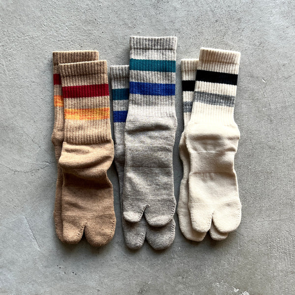 4-4008｜Organic Cotton Yak Pile Soles Tabi Socks