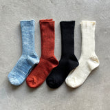 4-4007｜Linen Wool Ribbed Socks