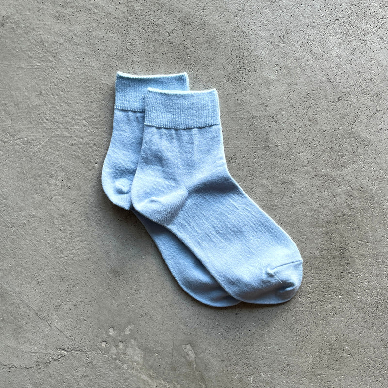 4-4004｜Wool Plain Ankle Socks