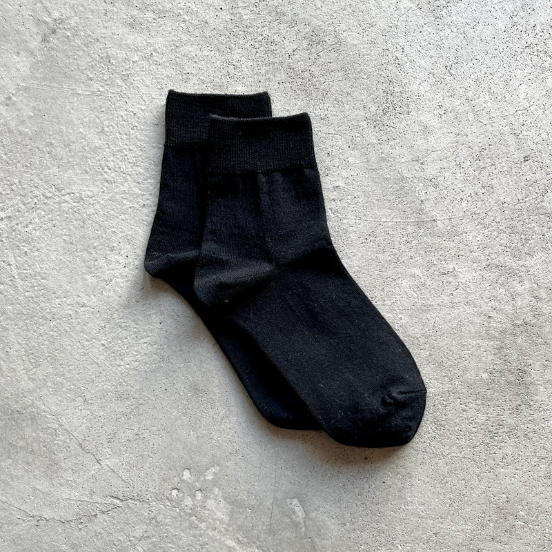 4-4004｜Wool Plain Ankle Socks