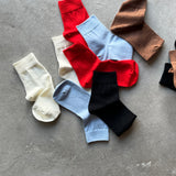 4-4004｜Wool Plain Ankle Socks