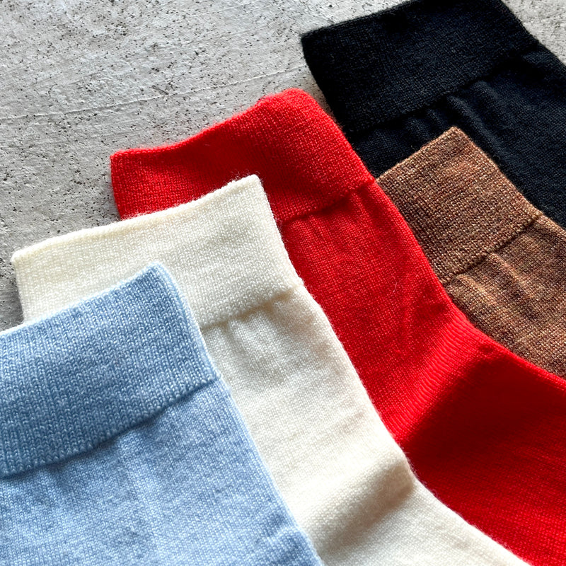 4-4004｜Wool Plain Ankle Socks