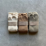 Organic Cotton Blended Yak Pile Tabi Socks｜7-5005