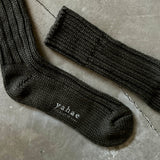 Organic Cotton Low Gauge Socks｜7-5023｜Natural Black