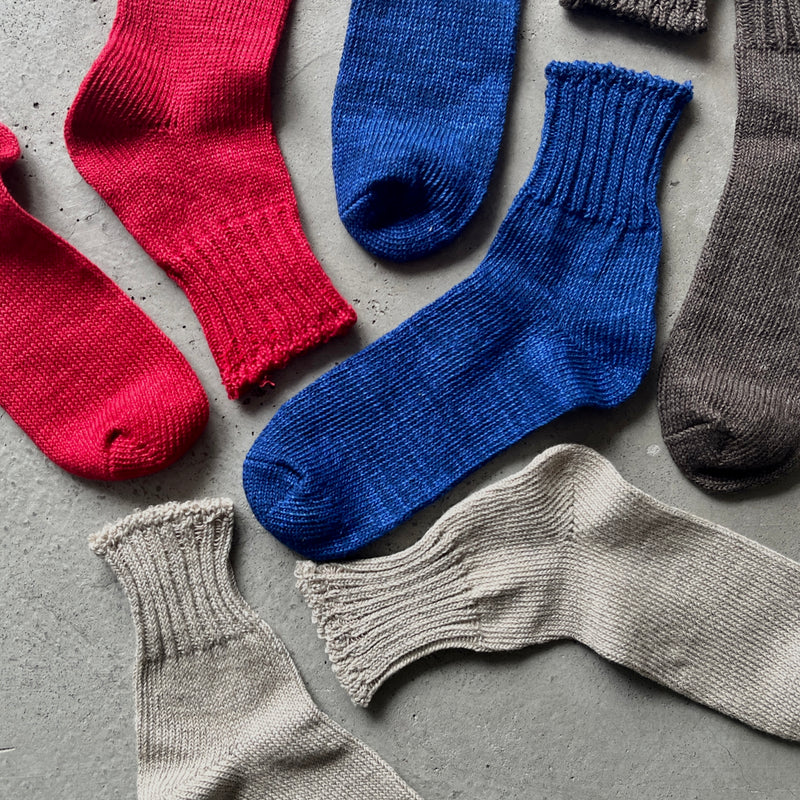 4-2001｜Linen Organic Cotton Ankle Socks