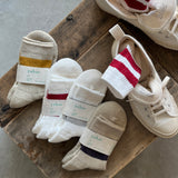 4-2000｜Organic Cotton Linen Pile Sole Line Socks